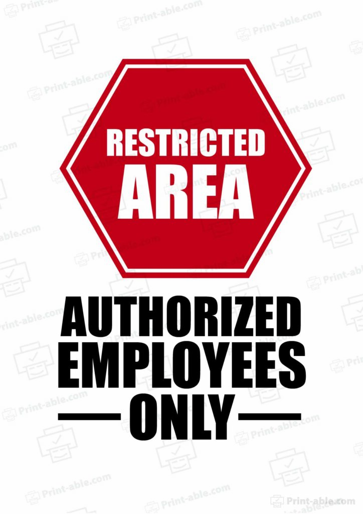 Employees Only Sign Printable