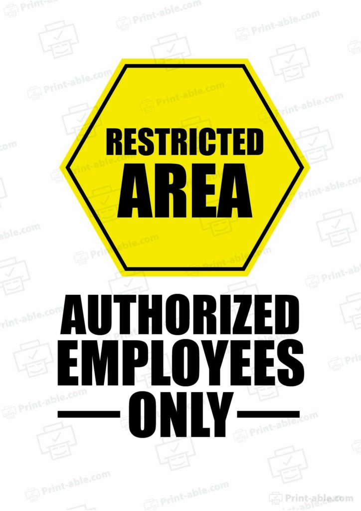 Employees Only Sign Printable