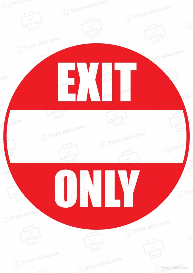 11 Free Exit Sign Printable | PRINT-ABLE