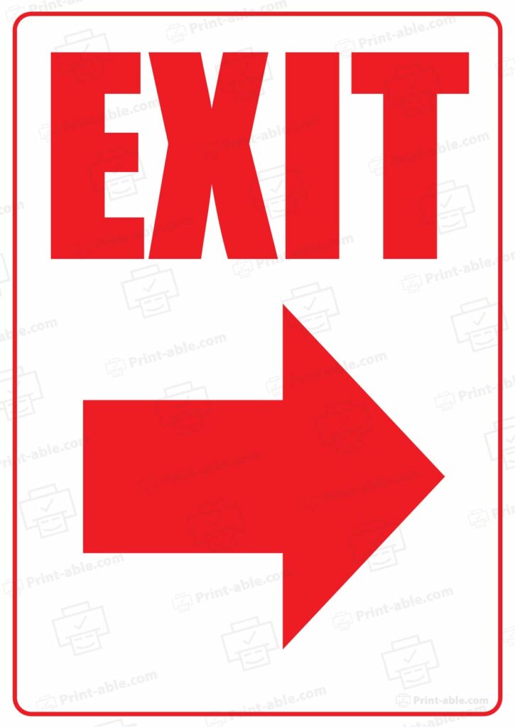 Exit Sign Printable