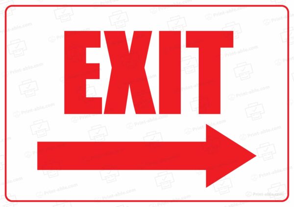 Exit Sign Printable