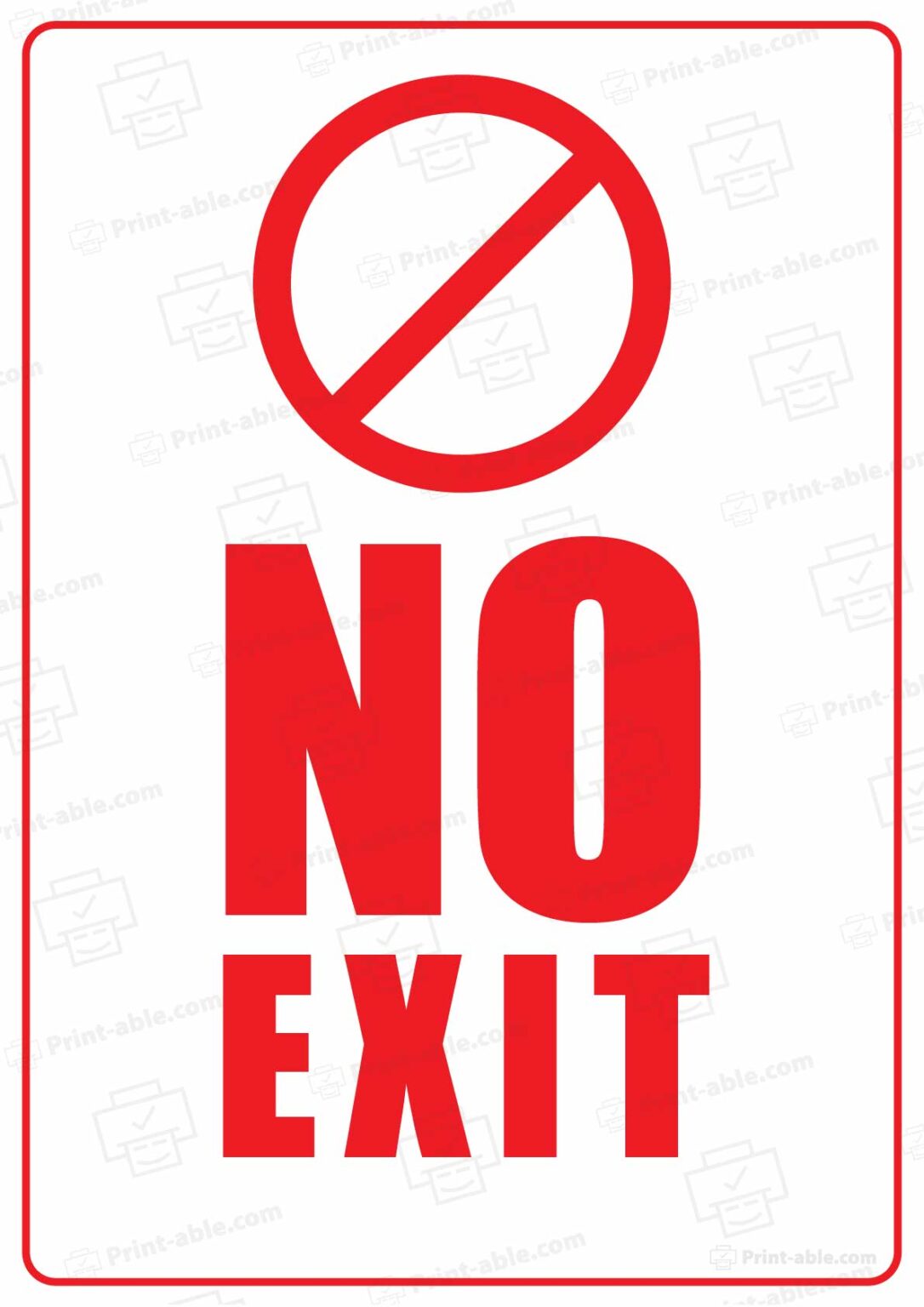 11 Free Exit Sign Printable PRINT ABLE 11 Free Exit Sign Printable PRINT ABLE