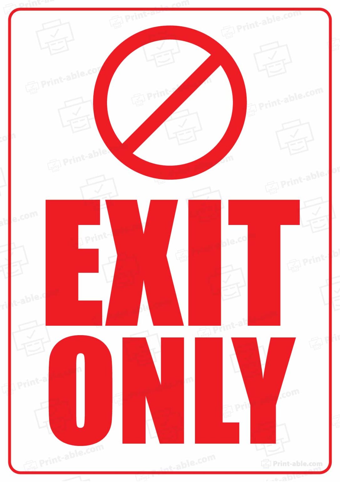 11 Free Exit Sign Printable PRINT ABLE 11 Free Exit Sign Printable PRINT ABLE