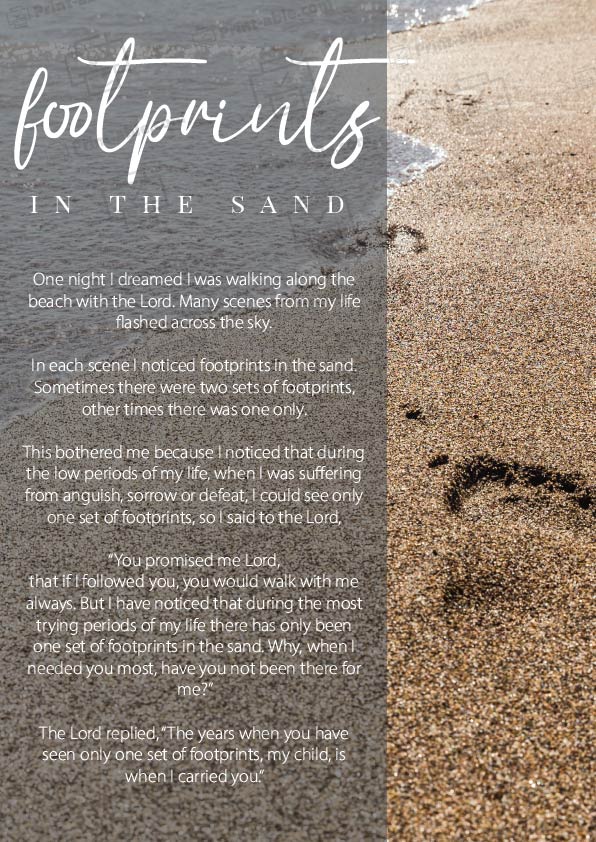 Footprints in The Sand Printable