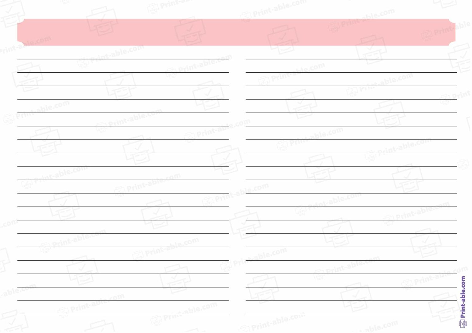 16 Free Lined Paper Printable | PRINT-ABLE