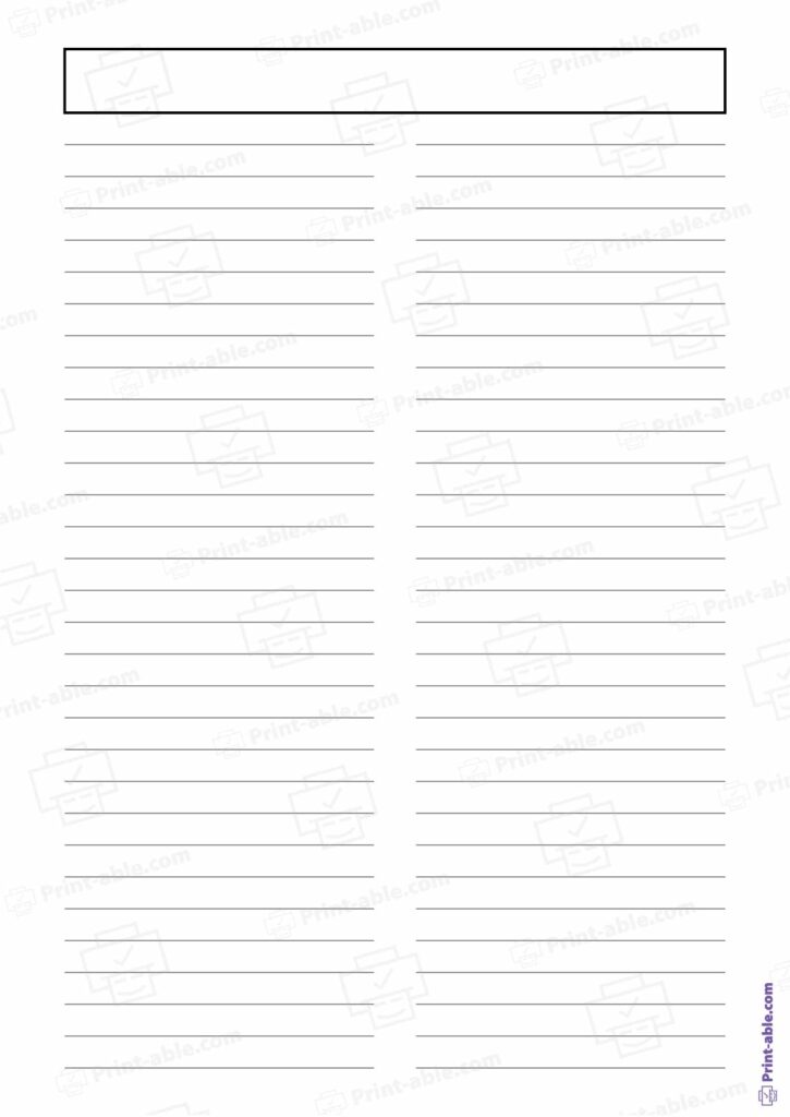 Lined Paper Printable