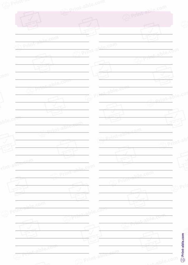 Lined Paper Printable