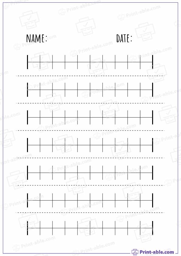 Blank Number Line Printable With Tick Marks