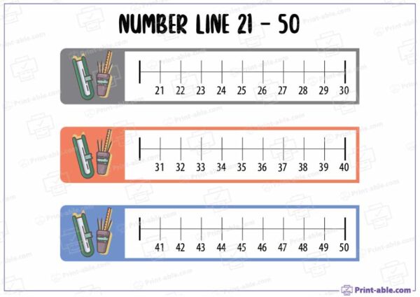 Number Line Printable
