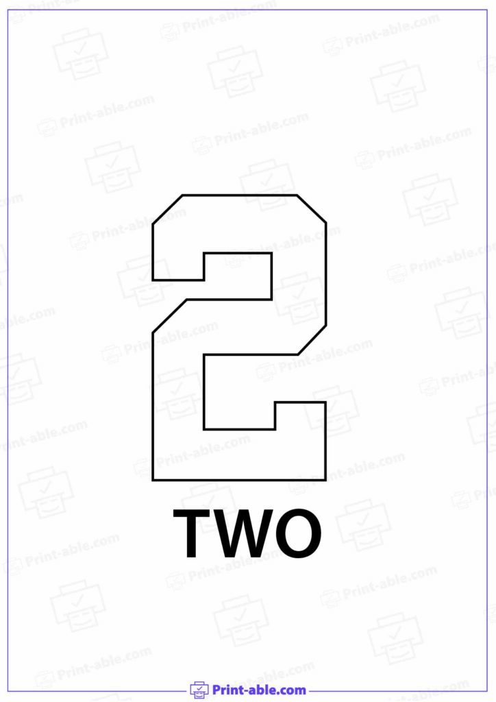 Number Two Printable