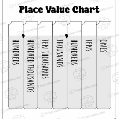 Place Value Chart Printable