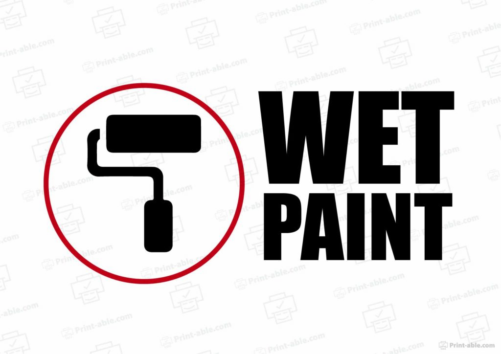 Wet Paint Sign Printable