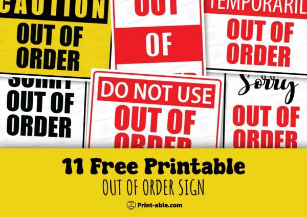 11 Free Out Of Order Sign Printable PRINT ABLE 11 Free Out Of Order Sign Printable PRINT ABLE
