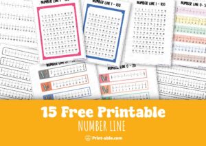 number line printable