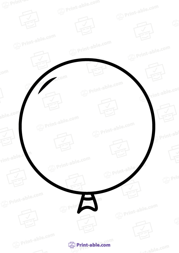 Balloon Printable Template
