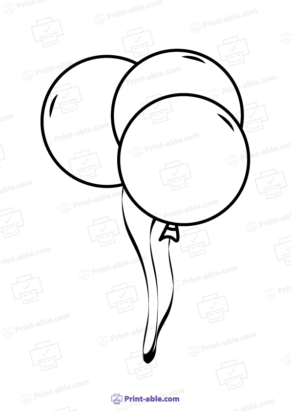 Balloon Printable Template