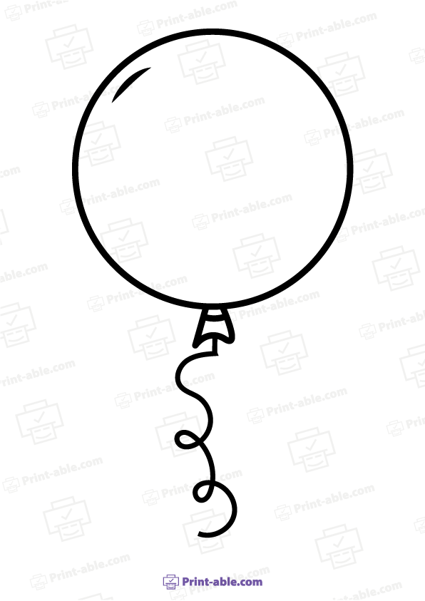 Ballon Printable Template