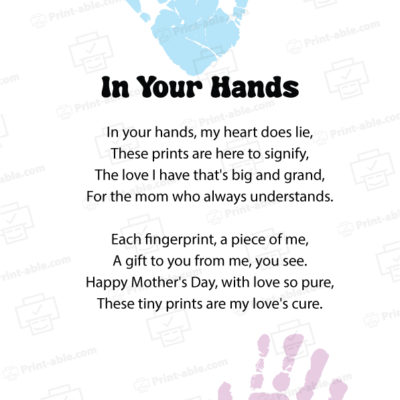 Fingerprint poem printable