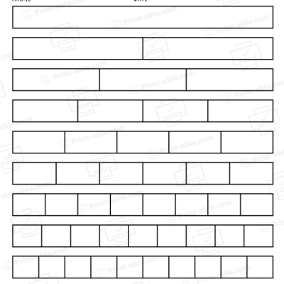 Fraction Strips Printable Worksheets