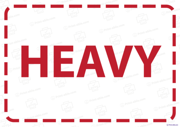 Heavy Label Printable Free Download