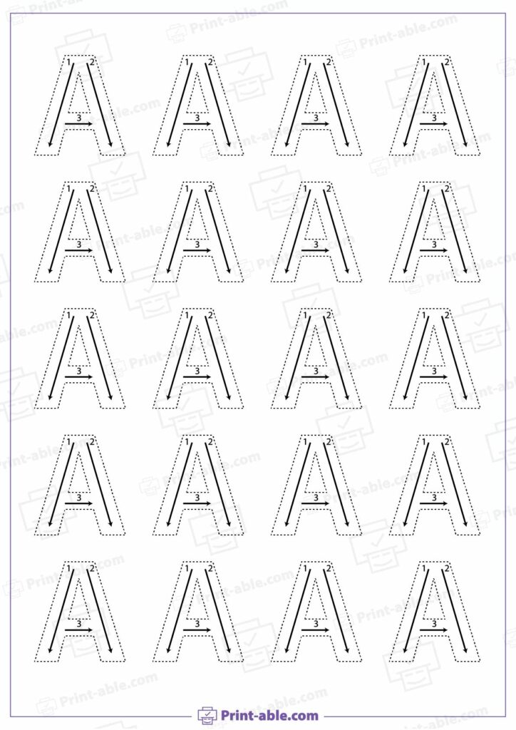 Letter A Preschool Printable Worksheets