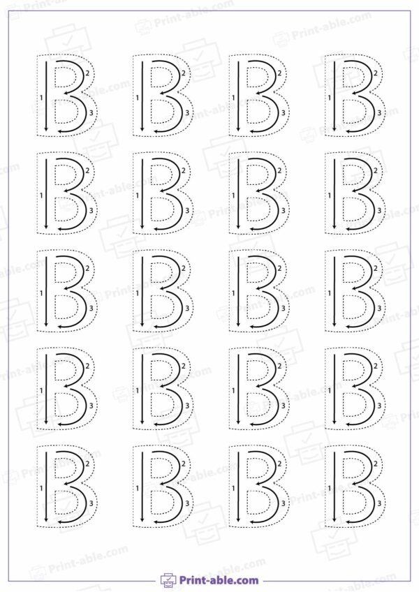 Letter B Printable Worksheet