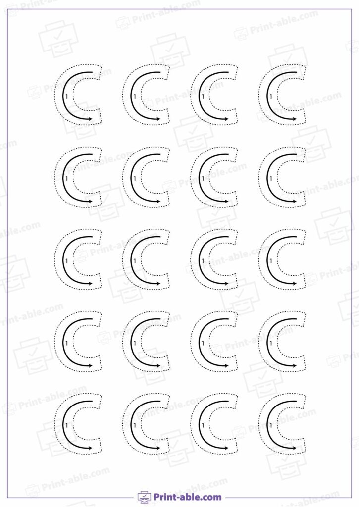 Letter C Printable Worksheet Free Download