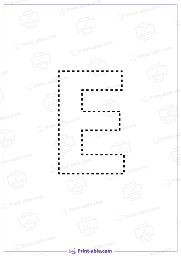 Letter E Printable Worksheet
