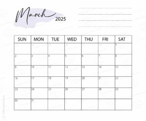10 Free March 2025 Calendar | PRINT-ABLE