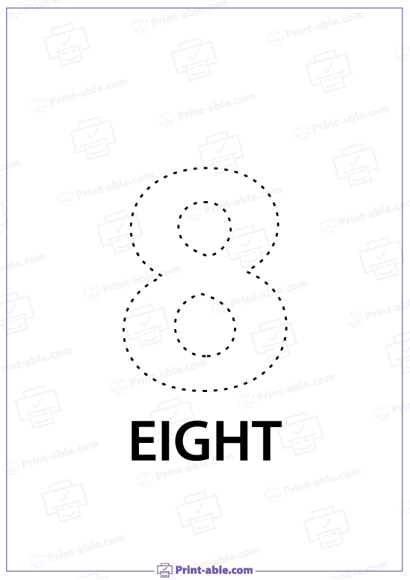 Number Eight Printable Free Download