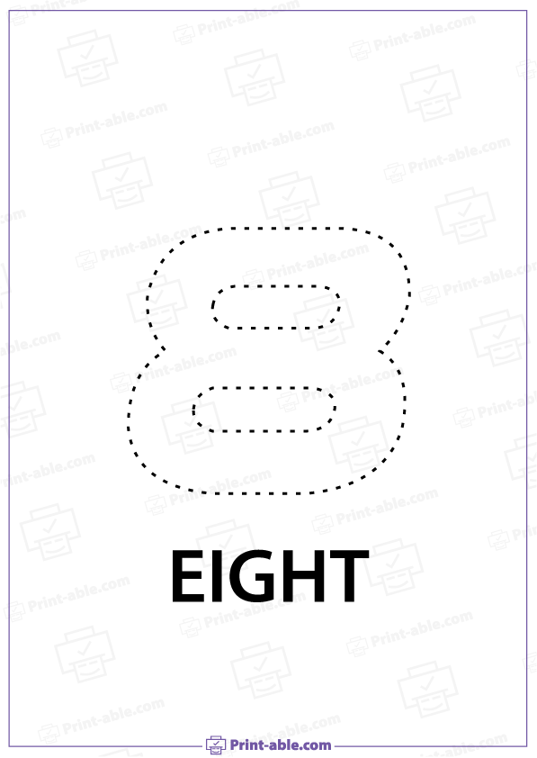 Number Eight Printable Free Download