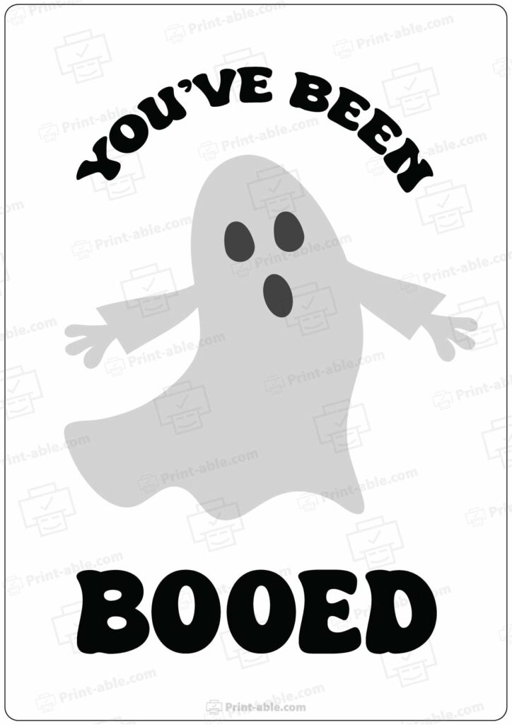 You've Been Booed Printable