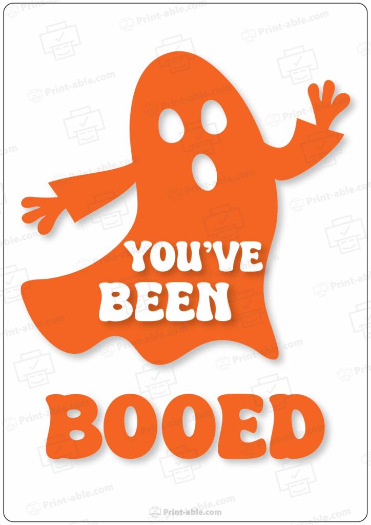 You've Been Booed Printable