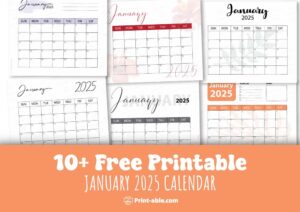 January 2025 Calendar