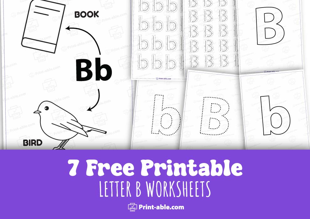 Letter B Printable Preschool Worksheets