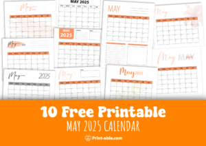 May 2025 Calendar Printable Free Download