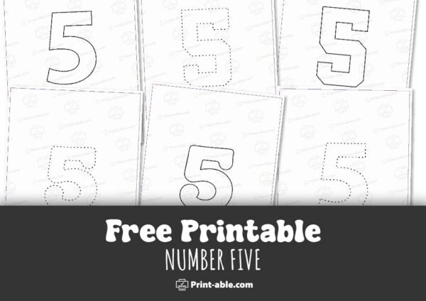 6 Free Number Five Printable | PRINT-ABLE