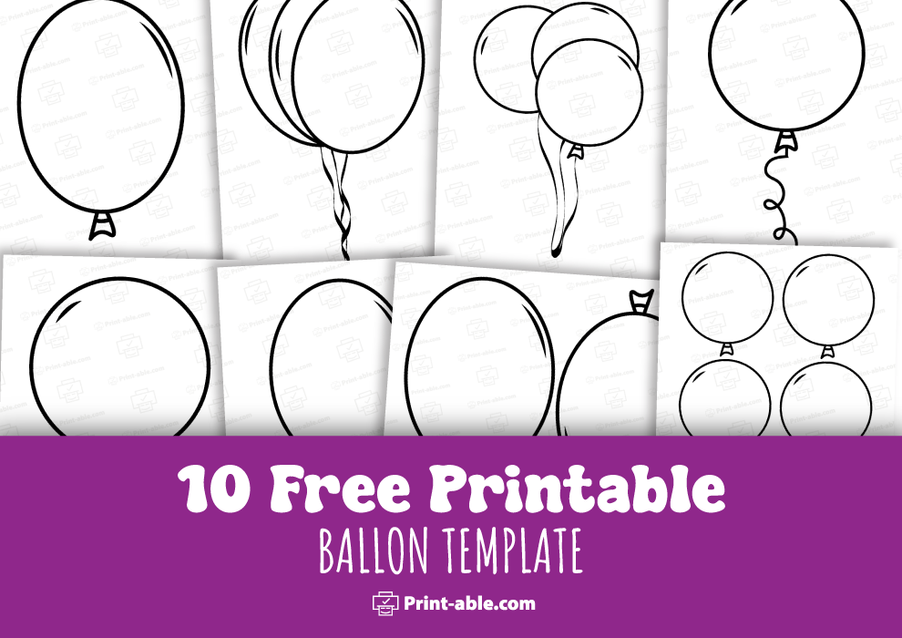 balloon printable template