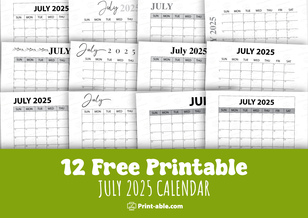 july 2025 calendar printable free download