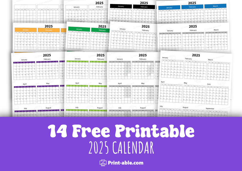 2025 calendar free download