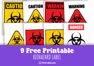 Biohazard label printable free download