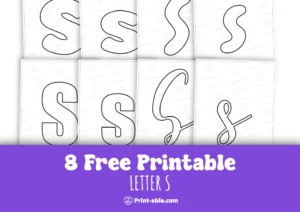 bubble letter s free download