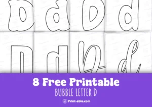 Bubble Letter D free download