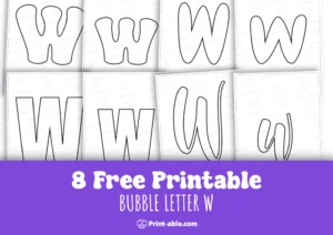 bubble letter w free download