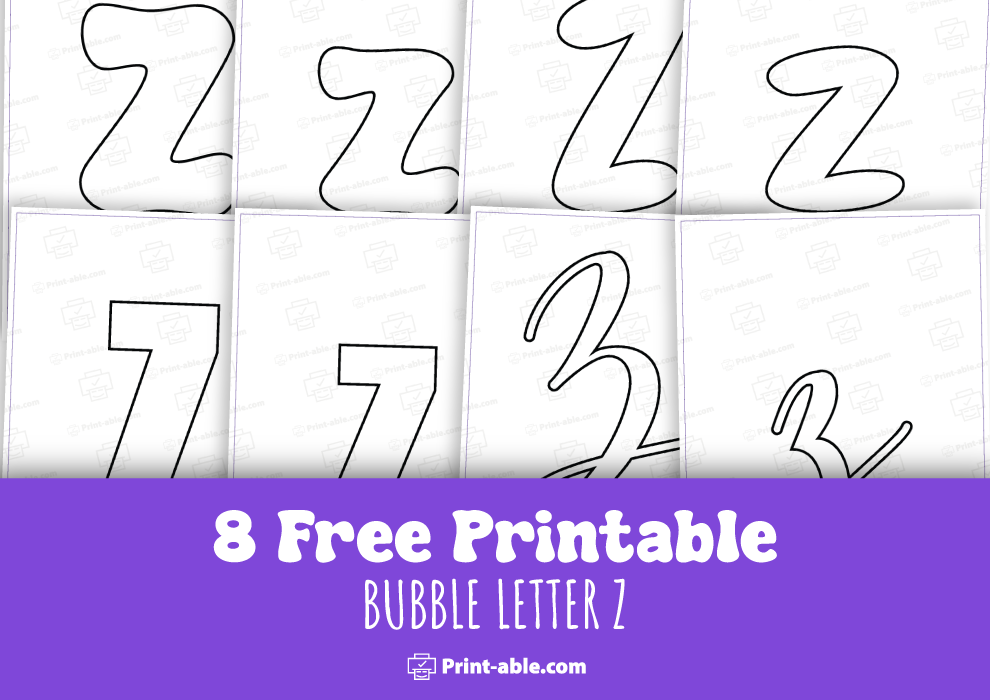 bubble letter z free download