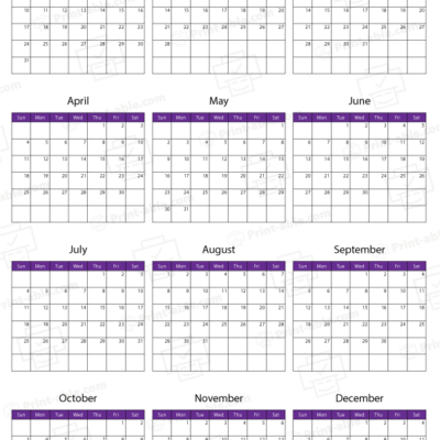 2027 Calendar Printable free download