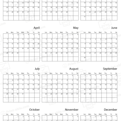 2030 printable calendar free download