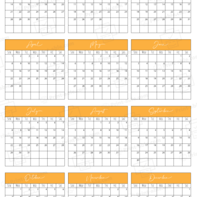 2035 Calendar printable free download