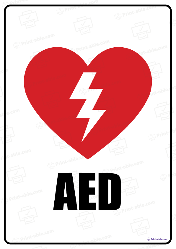 AED Sign Printable Free Download
