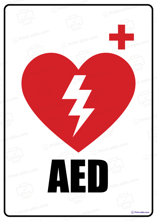 AED Sign Printable Free Download